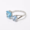 Double Oval Topaz Silver Ring - Alice & Chains Jewelry, Houston Jewelry Designer