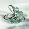 Gemstone Chevron Diamond Ring - Alice & Chains Jewelry, Houston Jewelry Designer