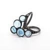 Gemstone Chevron Diamond Ring - Alice & Chains Jewelry, Houston Jewelry Designer