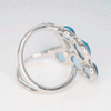 Gemstone Chevron Diamond Ring - Alice & Chains Jewelry, Houston Jewelry Designer
