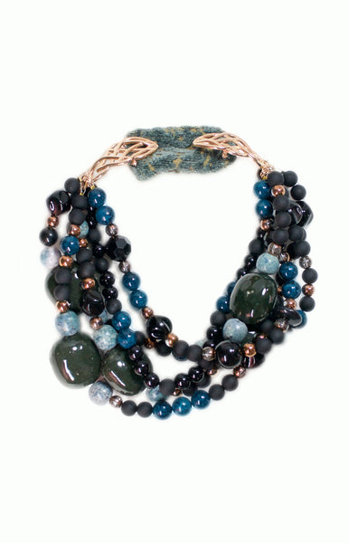 Bespoke Beaded Brooch Necklace - Alice & Chains Jewelry, Houston Jewelry Designer