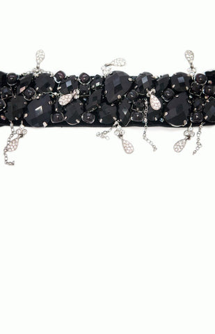 It's a Snap Couture Black Beaded Cuff - Alice & Chains Jewelry, Houston Jewelry Designer