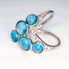 Gemstone Chevron Diamond Ring - Alice & Chains Jewelry, Houston Jewelry Designer