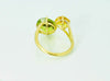 Double Oval Emerald Tourmaline Gold Ring - Alice & Chains Jewelry, Houston Jewelry Designer