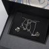 Silver Diamond Illinois State Necklace - Alice & Chains Jewelry, Houston Jewelry Designer