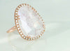 Moonstone Diamond Ring - Alice & Chains Jewelry, Houston Jewelry Designer