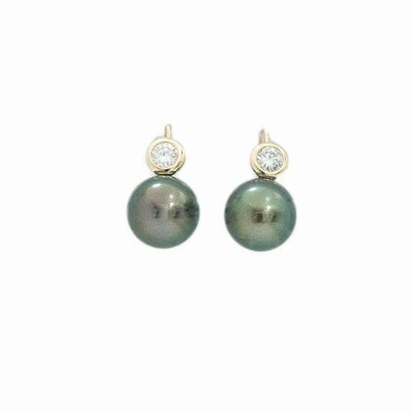 Pearl Diamond Earrings - Alice & Chains Jewelry, Houston Jewelry Designer