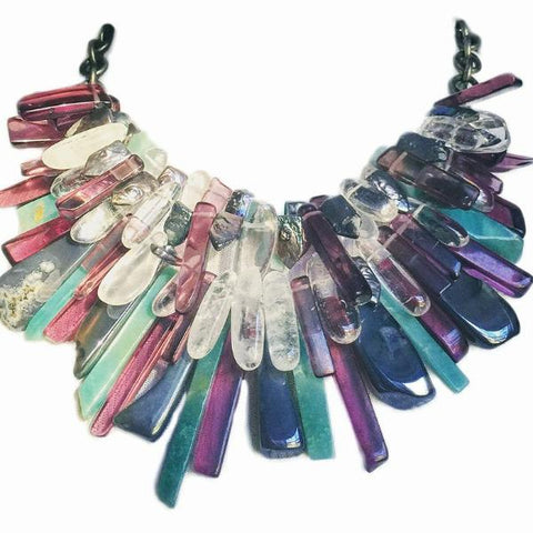 Statement Pearl & Quartz Necklace - Alice & Chains Jewelry, Houston Jewelry Designer