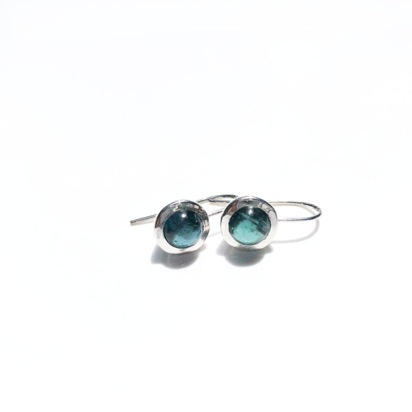 Blue Tourmaline Silver Earrings - Alice & Chains Jewelry, Houston Jewelry Designer
