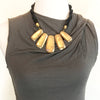 Tribal Brass Leather Necklace - Alice & Chains Jewelry, Houston Jewelry Designer