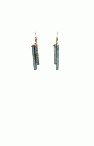 Pink & Green Couture Earrings - Alice & Chains Jewelry, Houston Jewelry Designer