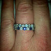 Diamond Sapphire Aquamarine Eternity Bands - Alice & Chains Jewelry, Houston Jewelry Designer