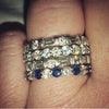 Diamond Sapphire Aquamarine Eternity Bands - Alice & Chains Jewelry, Houston Jewelry Designer