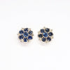 Sapphire Cluster Earrings - Alice & Chains Jewelry, Houston Jewelry Designer