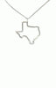 Silver Diamond Texas State Necklace - Alice & Chains Jewelry, Houston Jewelry Designer
