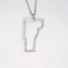 Silver Diamond Vermont State Necklace - Alice & Chains Jewelry, Houston Jewelry Designer