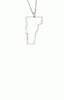 Silver Diamond Vermont State Necklace - Alice & Chains Jewelry, Houston Jewelry Designer